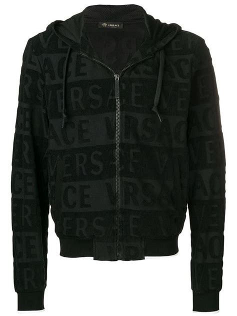 zip up mens versace